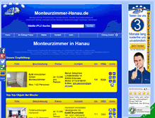 Tablet Screenshot of monteurzimmer-hanau.de
